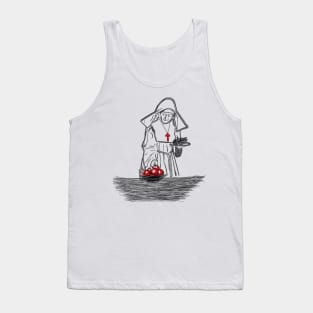 Medieval Priestess Drawing Tank Top